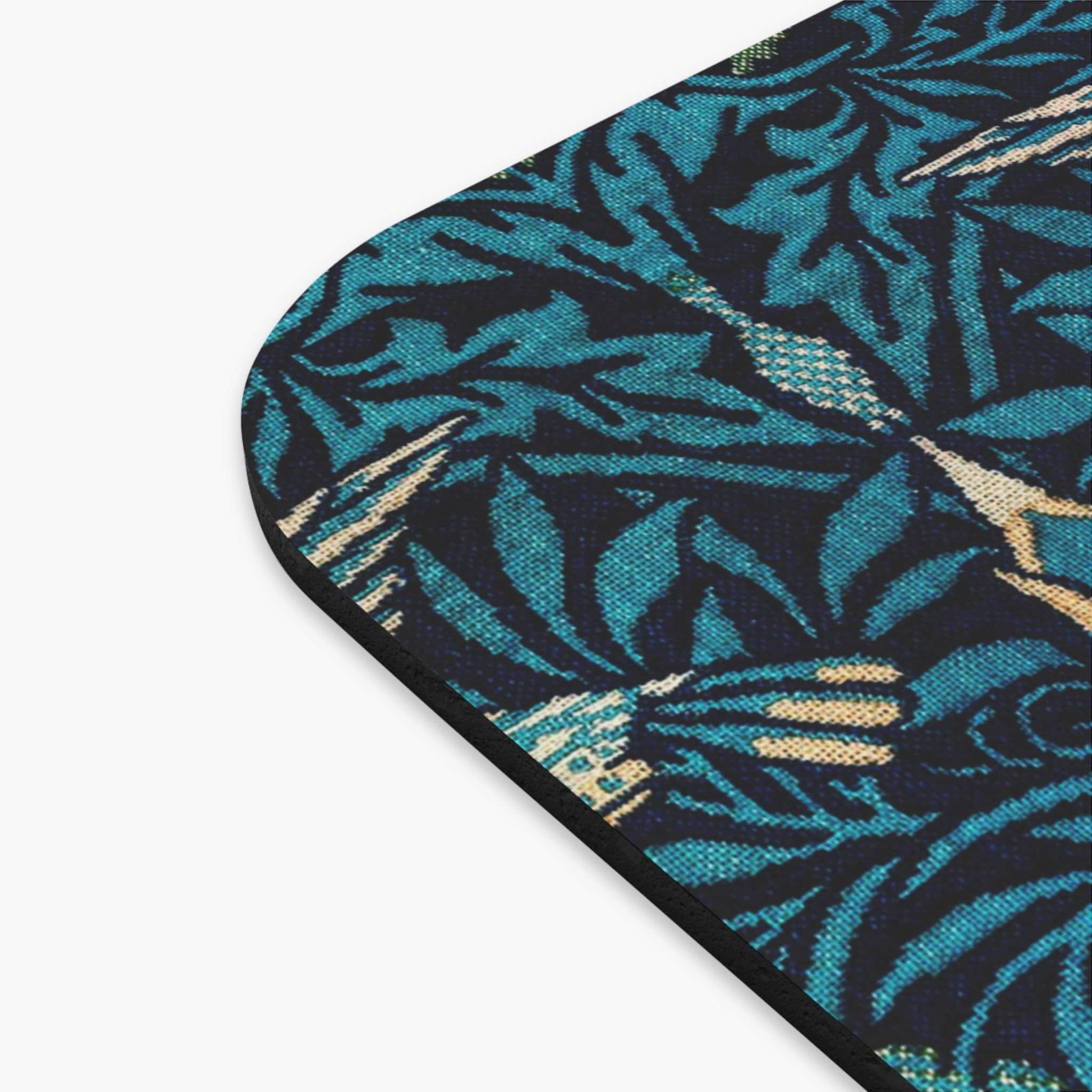 Blue Nature Pattern Vintage Mouse Pad Design Close Up