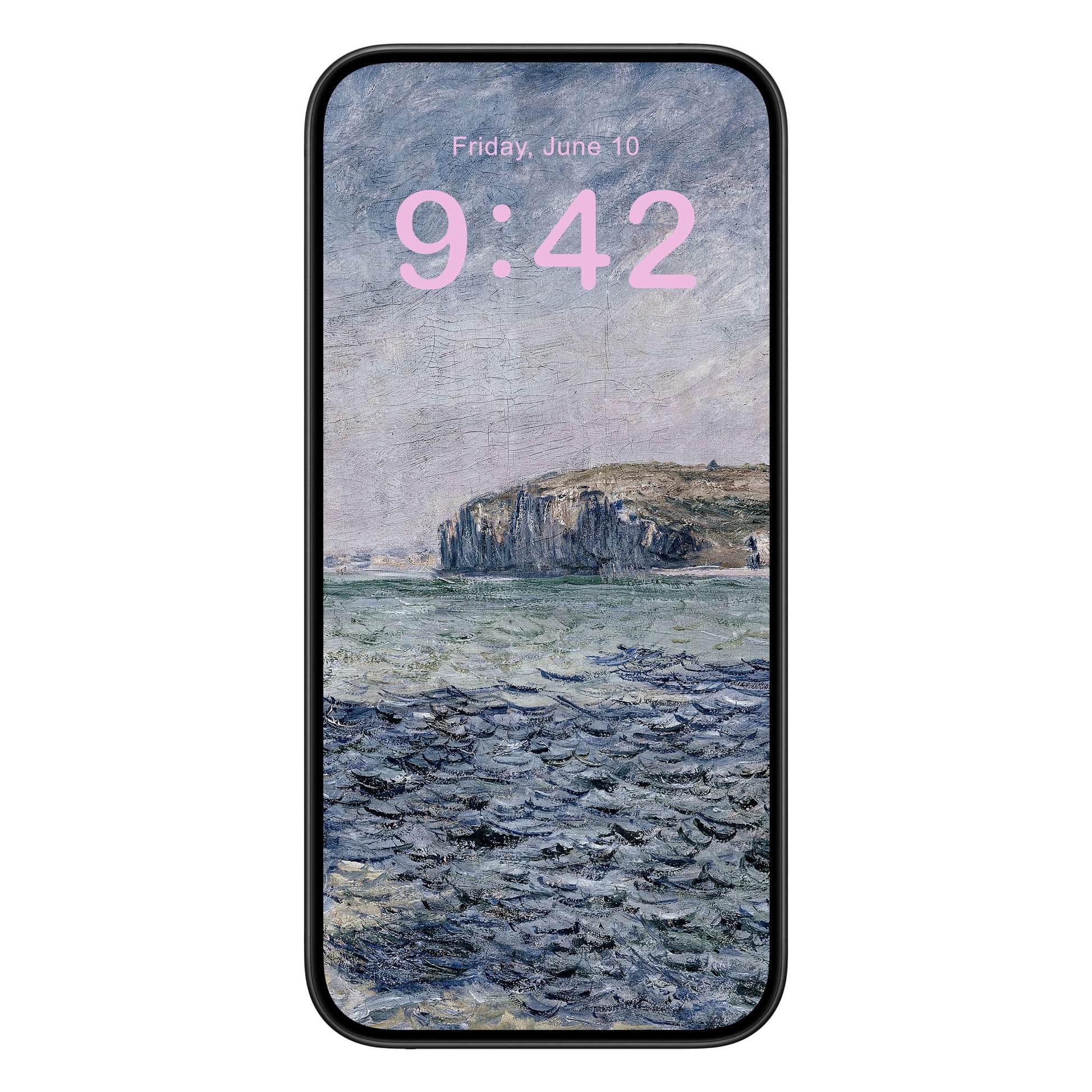 Blue Ocean Phone Wallpaper Pink Text