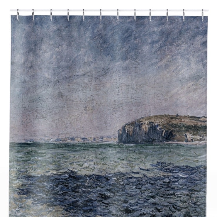 Blue Ocean Shower Curtain Close Up, Seascapes Shower Curtains
