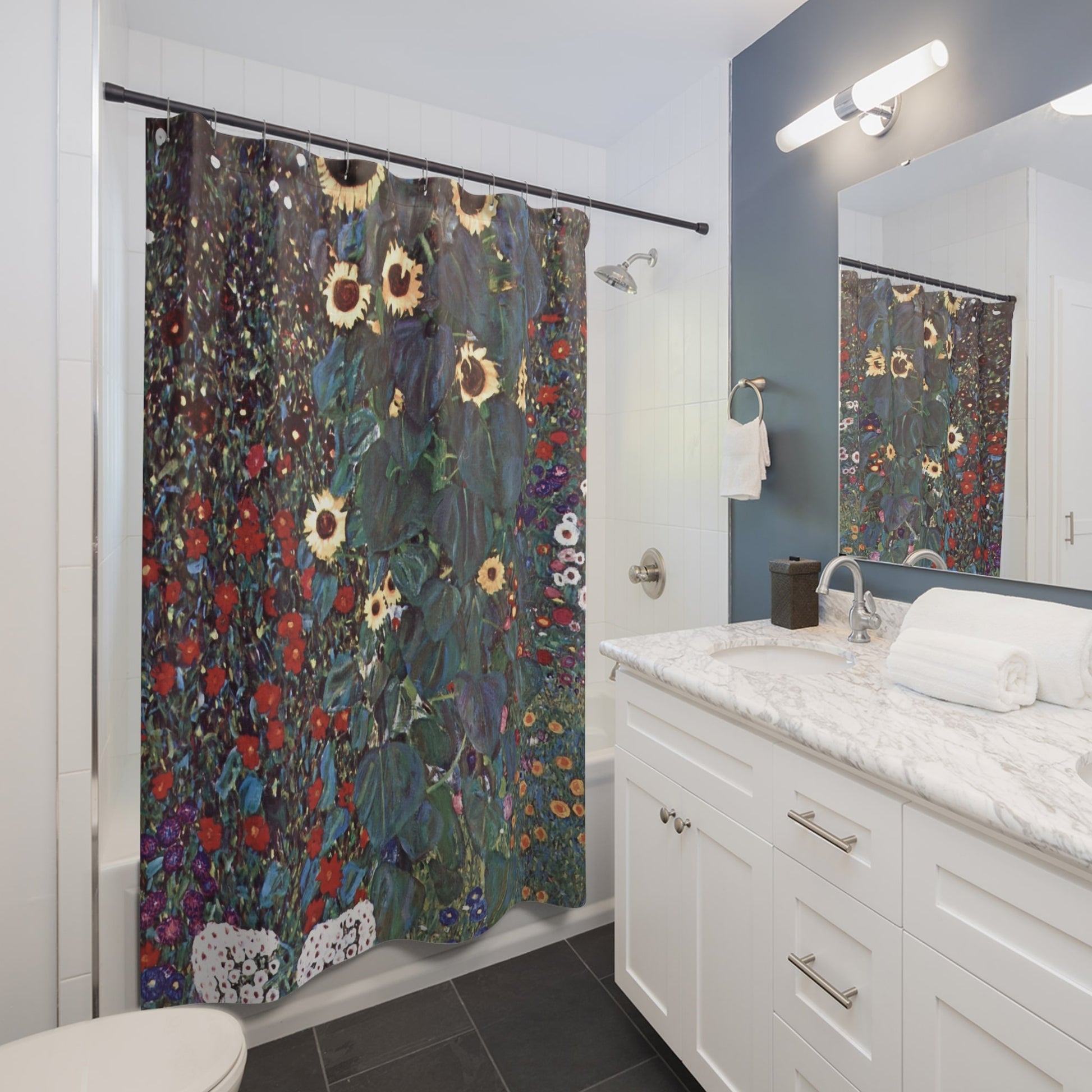 Boho Flower Painting Shower Curtain Best Bathroom Decorating Ideas for Botanical Decor