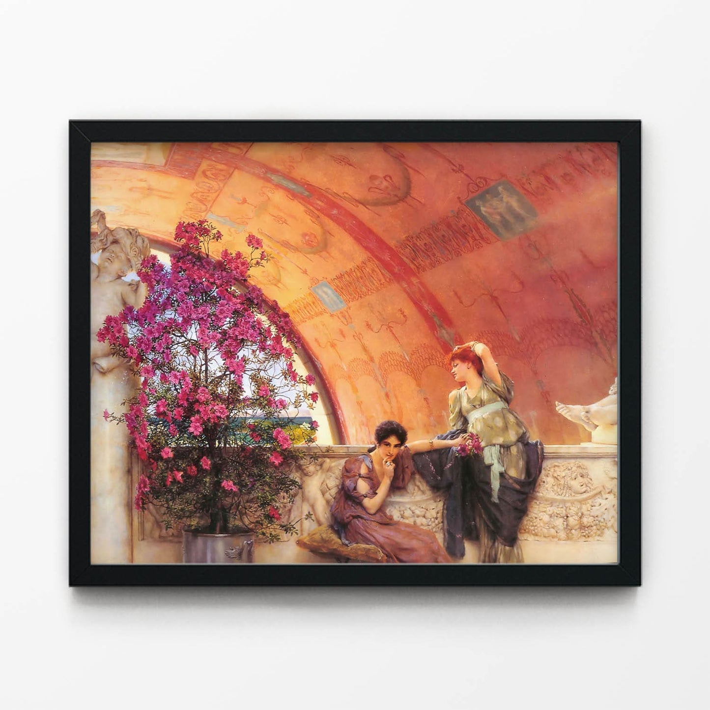 Bright Aesthetic European Art Print in Black Picture Frame