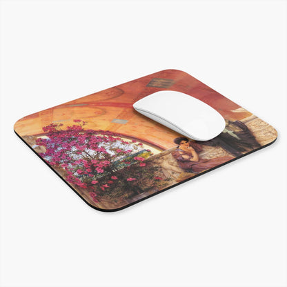Bright Aesthetic European Computer Desk Mouse Pad With White Mouse