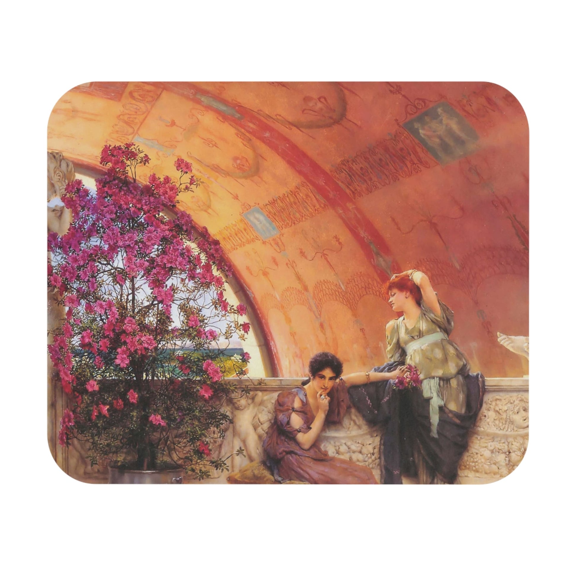 Bright Aesthetic European Mouse Pad with Victorian era art, desk and office decor featuring bright European artwork.