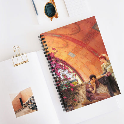 Bright Aesthetic European Spiral Notebook Displayed on Desk