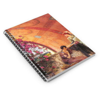 Bright Aesthetic European Spiral Notebook Laying Flat on White Surface