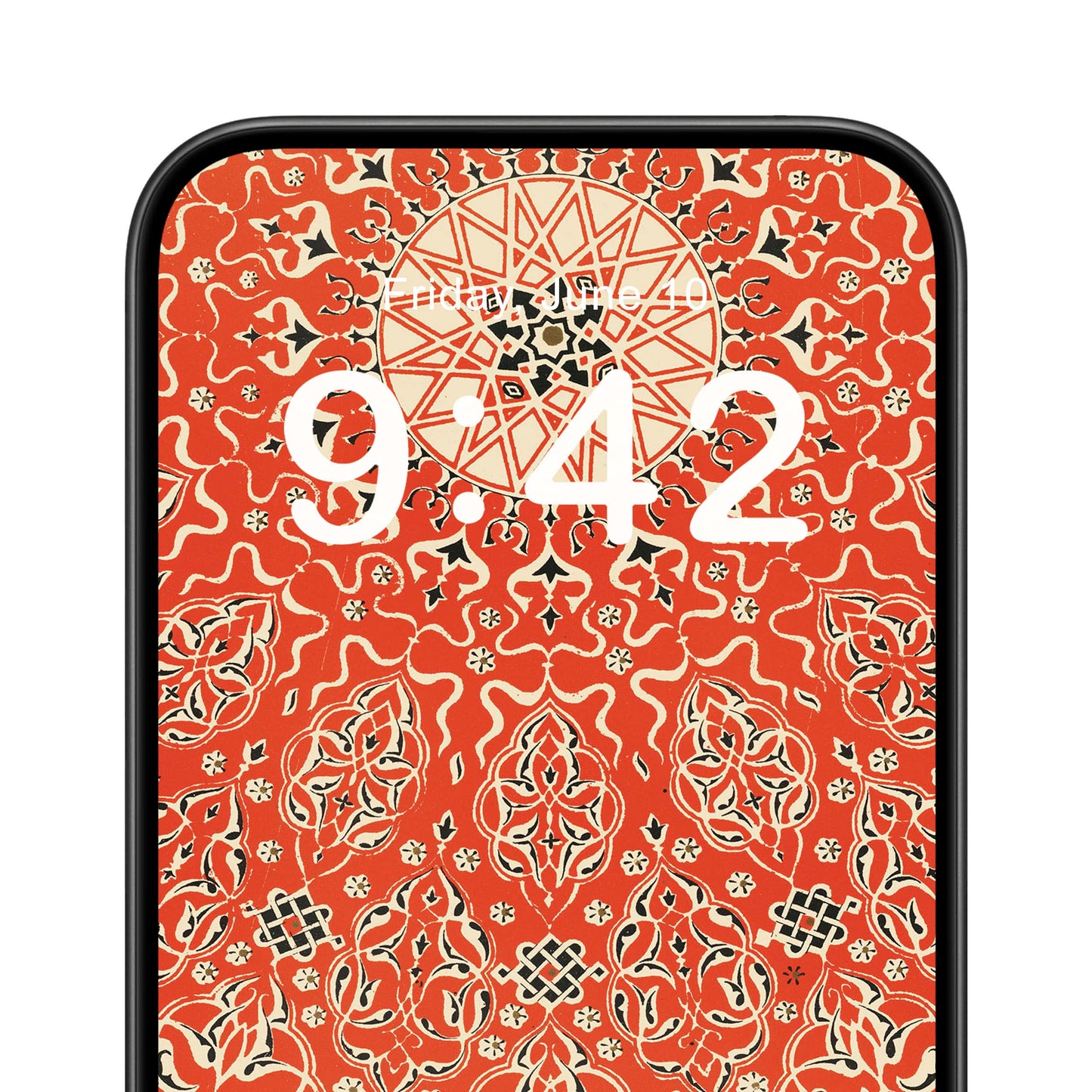 Bright Red Pattern Phone Wallpaper Close Up