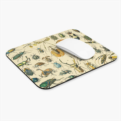 Bugs and Insects Computer Desk Mouse Pad With White Mouse