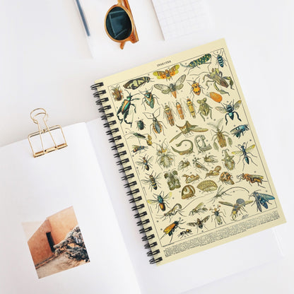 Bugs and Insects Spiral Notebook Displayed on Desk