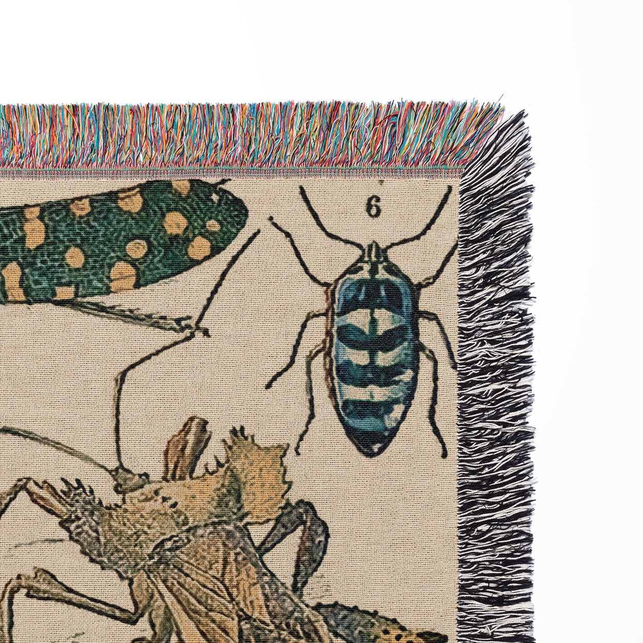 Bugs and Insects Woven Blanket Woven Blanket Close Up
