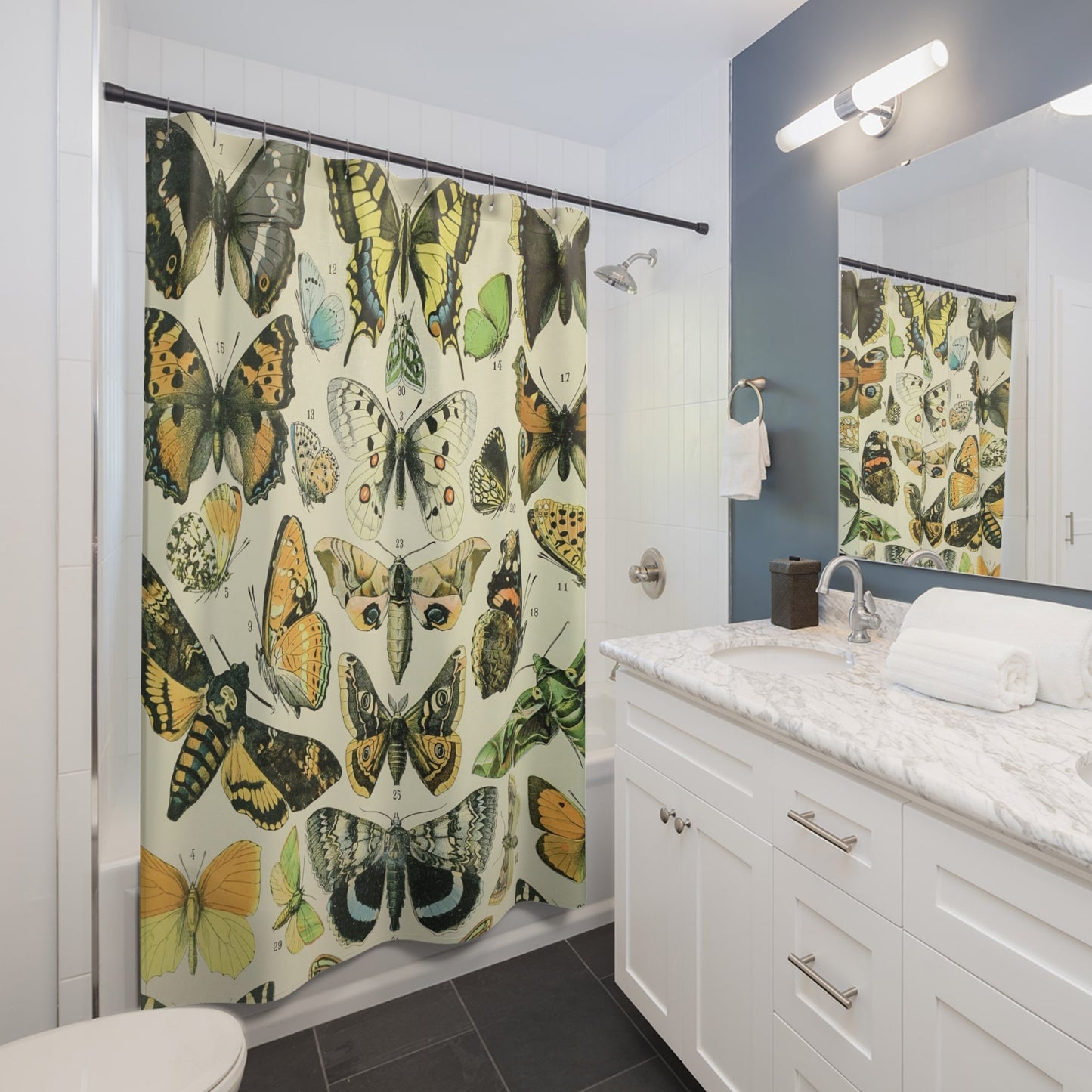 Butterflies Shower Curtain Best Bathroom Decorating Ideas for Botanical Decor