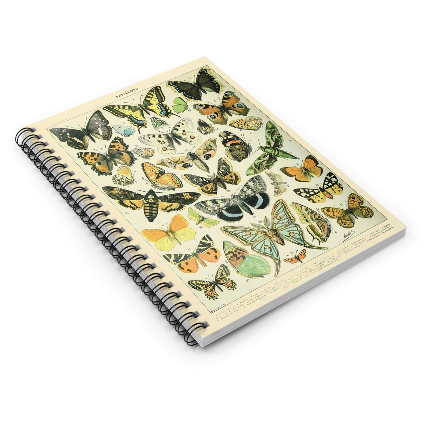 Butterflies Spiral Notebook Laying Flat on White Surface