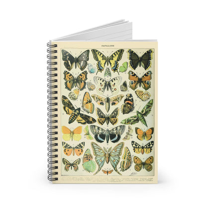 Butterflies Spiral Notebook Standing up on White Desk