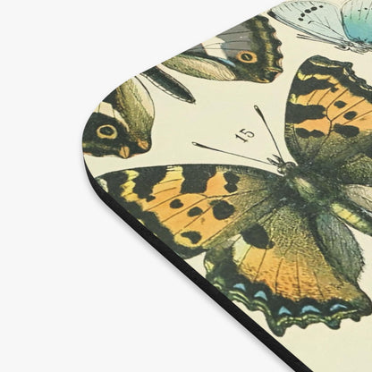 Butterflies Vintage Mouse Pad Design Close Up