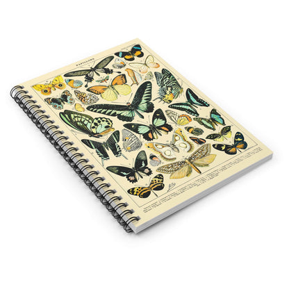Butterflies and Moths Spiral Notebook Laying Flat on White Surface