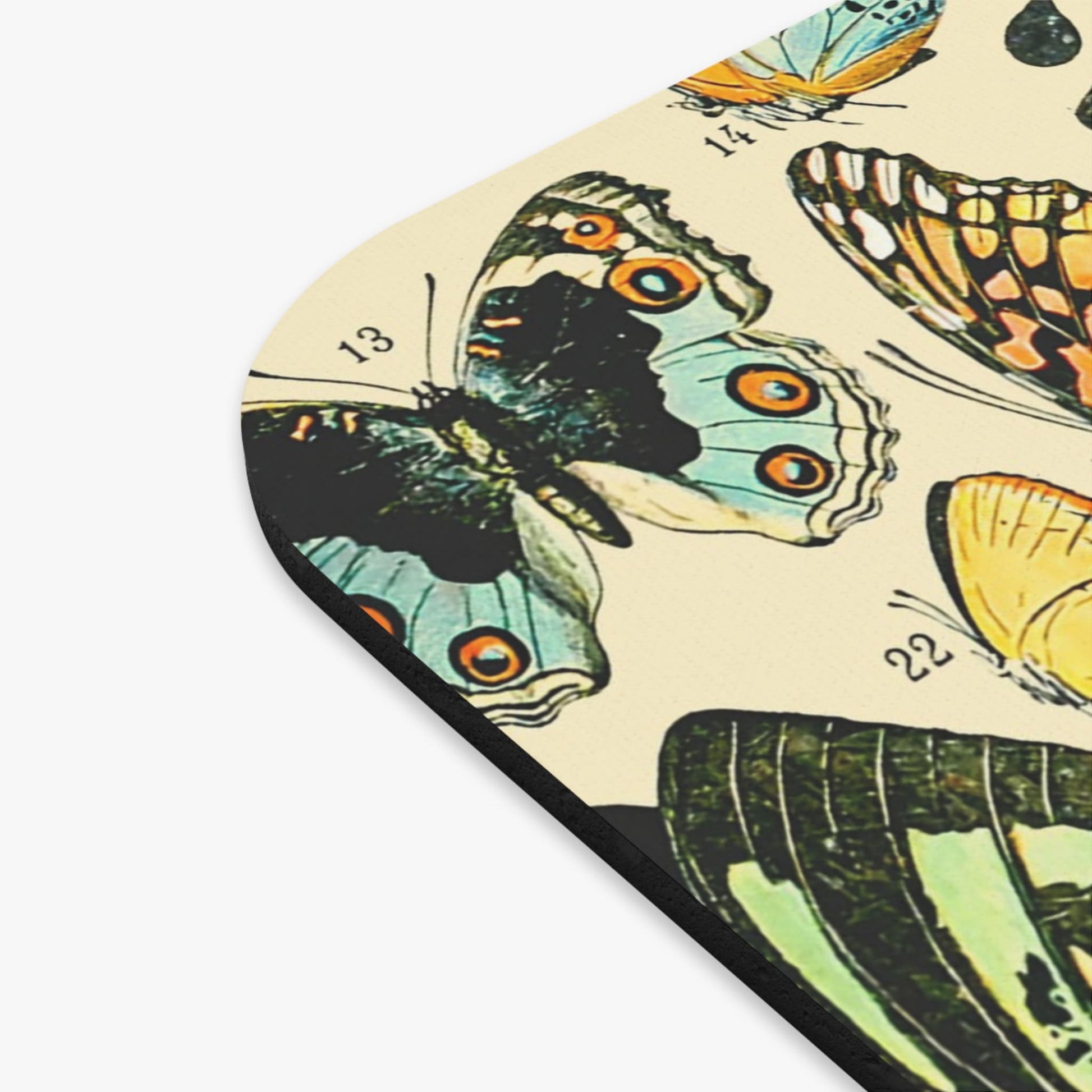 Butterflies and Moths Vintage Mouse Pad Design Close Up