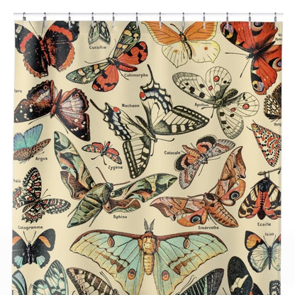Butterfly Shower Curtain Close Up, Botanical Shower Curtains