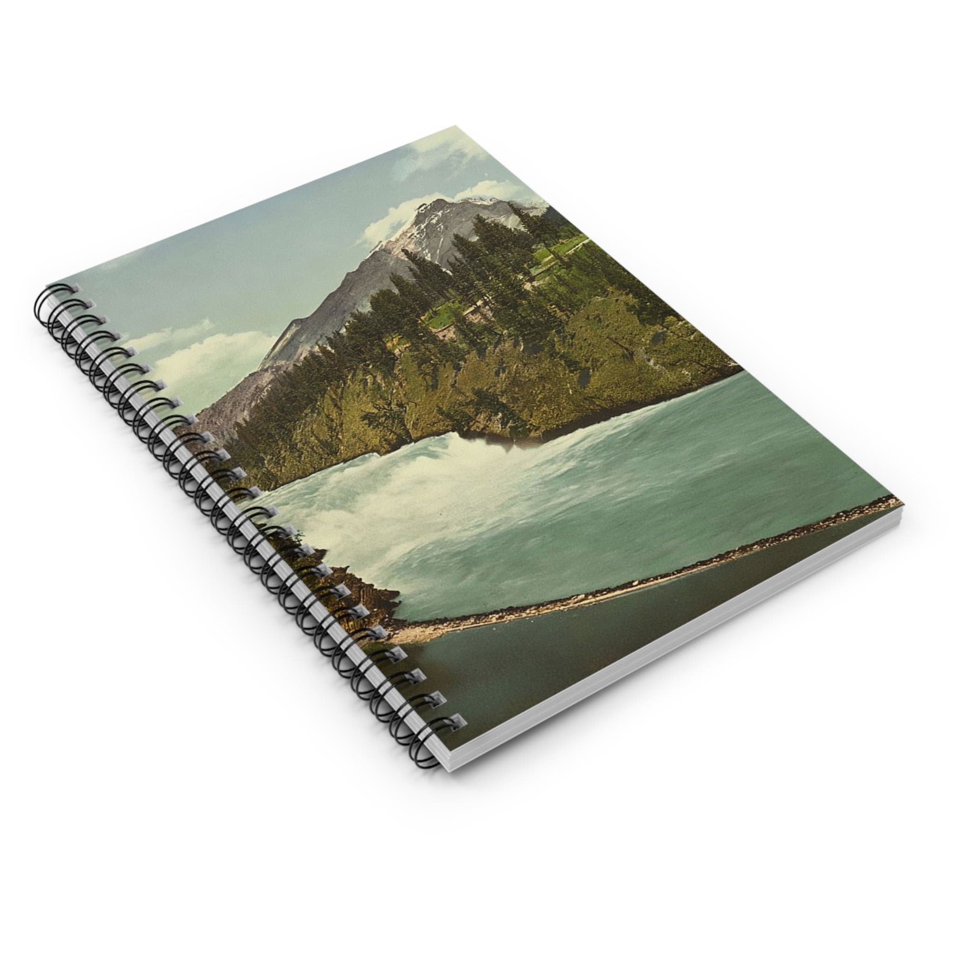 Canada Landscape Spiral Notebook Laying Flat on White Surface
