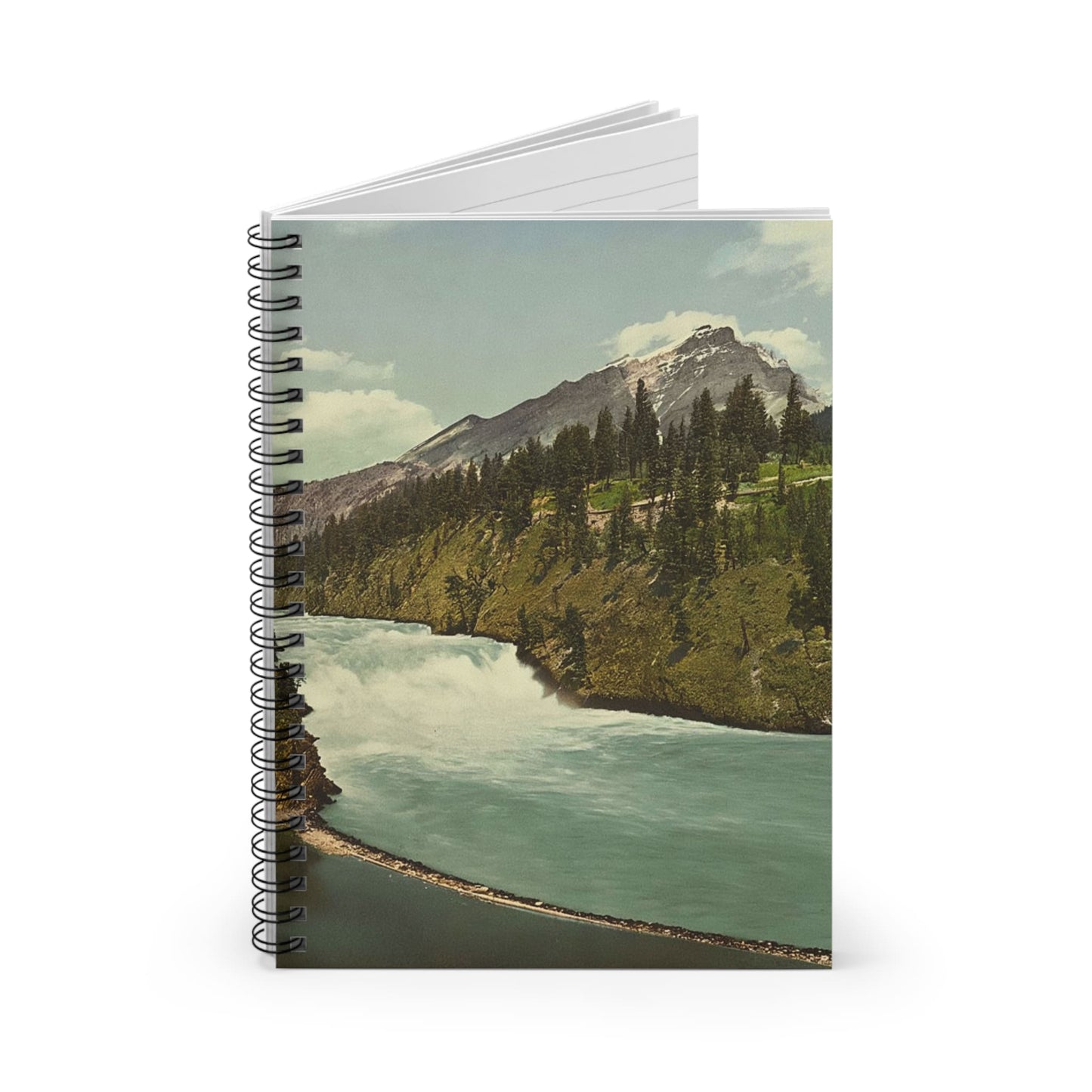Canada Landscape Spiral Notebook Standing up on White Desk