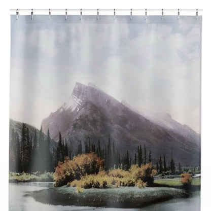 Canada Mountain Landscape Shower Curtain Close Up, Landscapes Shower Curtains