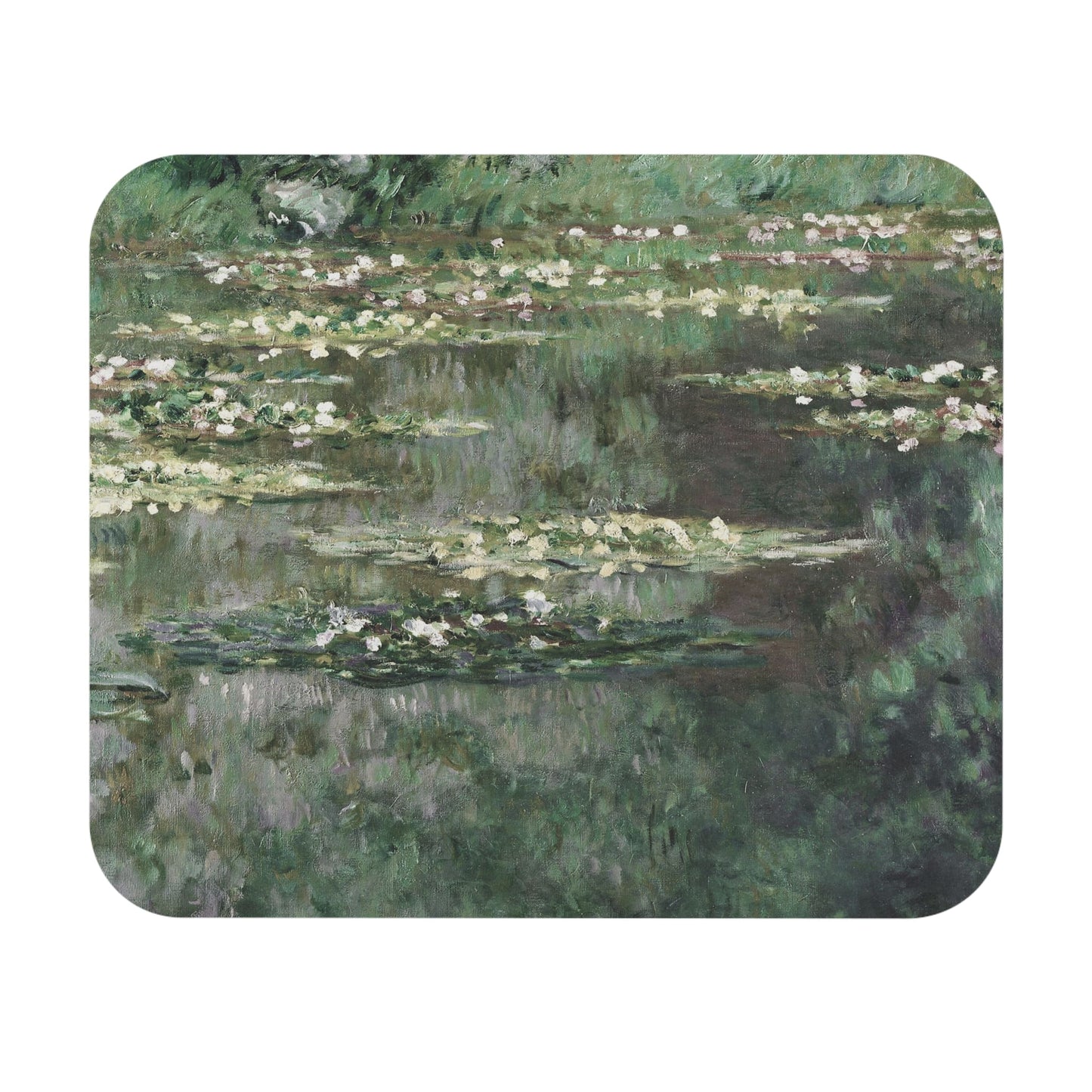 Classical Water Lilies Mouse Pad showcasing Claude Monet design, perfect for desk and office decor.