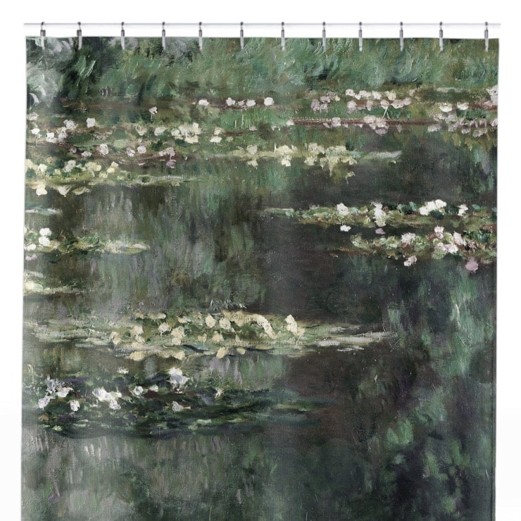 Classical Water Lilies Shower Curtain Close Up, Landscapes Shower Curtains