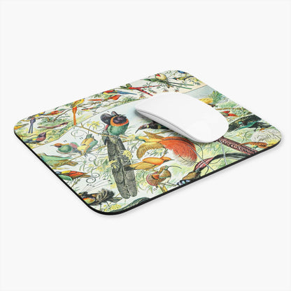 Collection of Birds Computer Desk Mouse Pad With White Mouse
