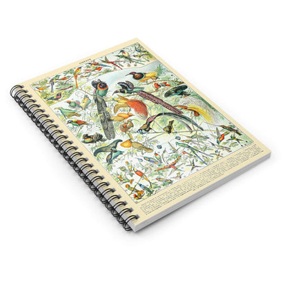 Collection of Birds Spiral Notebook Laying Flat on White Surface
