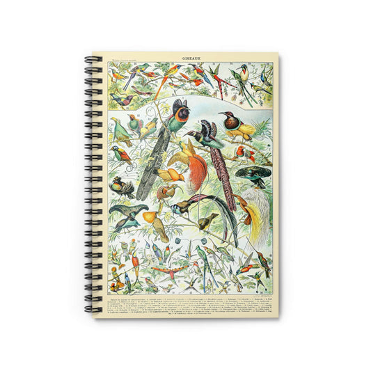 Collection of Birds Notebook with Tropical Bird Chart cover, perfect for journaling and planning, highlighting tropical bird designs.