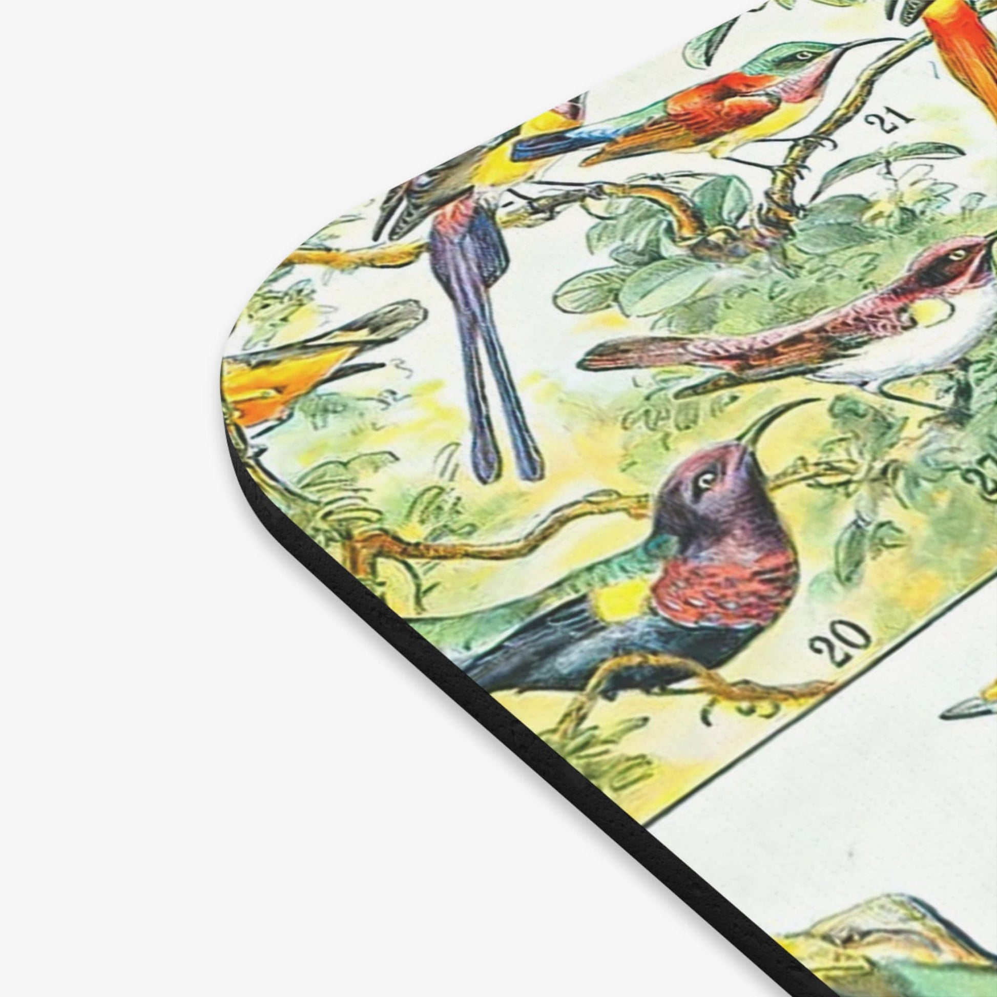 Collection of Birds Vintage Mouse Pad Design Close Up