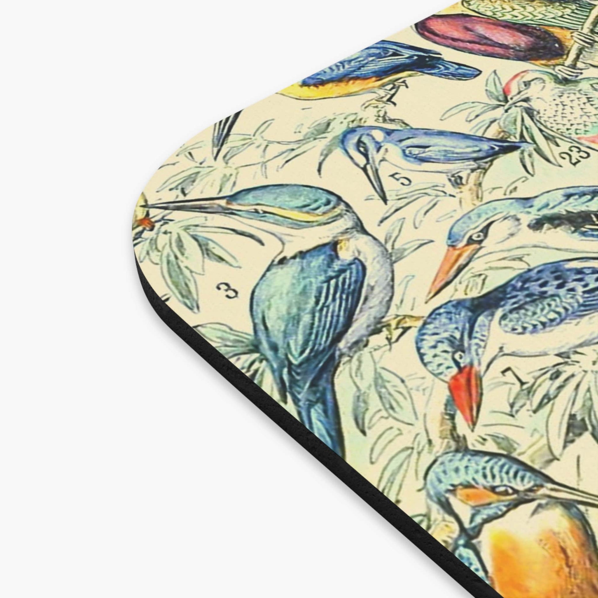 Collection of Birds Vintage Mouse Pad Design Close Up