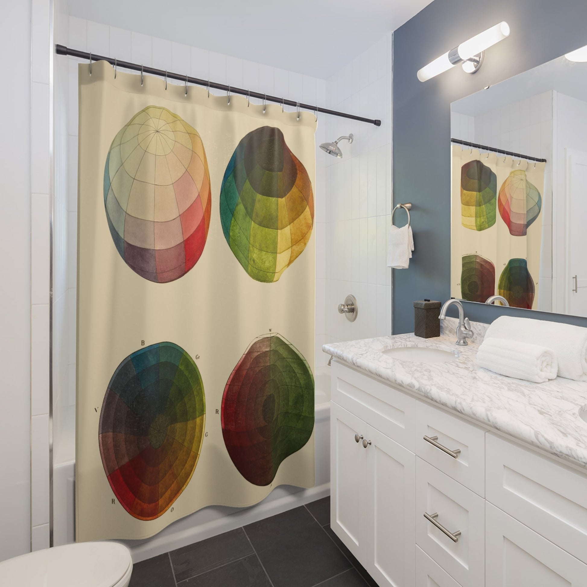 Color Study Shower Curtain Best Bathroom Decorating Ideas for Science Decor