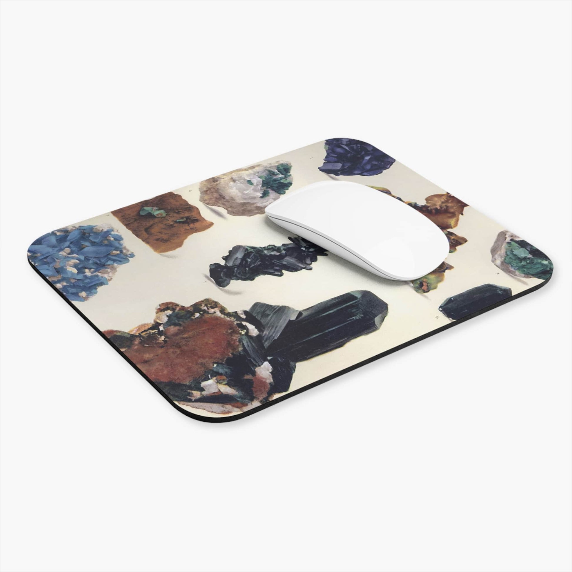 Colorful Gemstone Computer Desk Mouse Pad With White Mouse