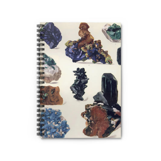 Colorful Gemstone Notebook with multi-color gems cover, great for gem enthusiasts, showcasing vibrant gemstone designs.