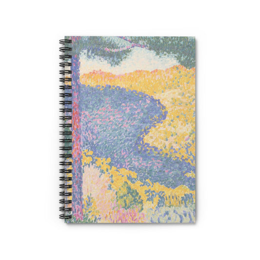 Colorful Landscape Notebook with beautiful nature cover, perfect for nature enthusiasts, featuring vibrant landscape illustrations.