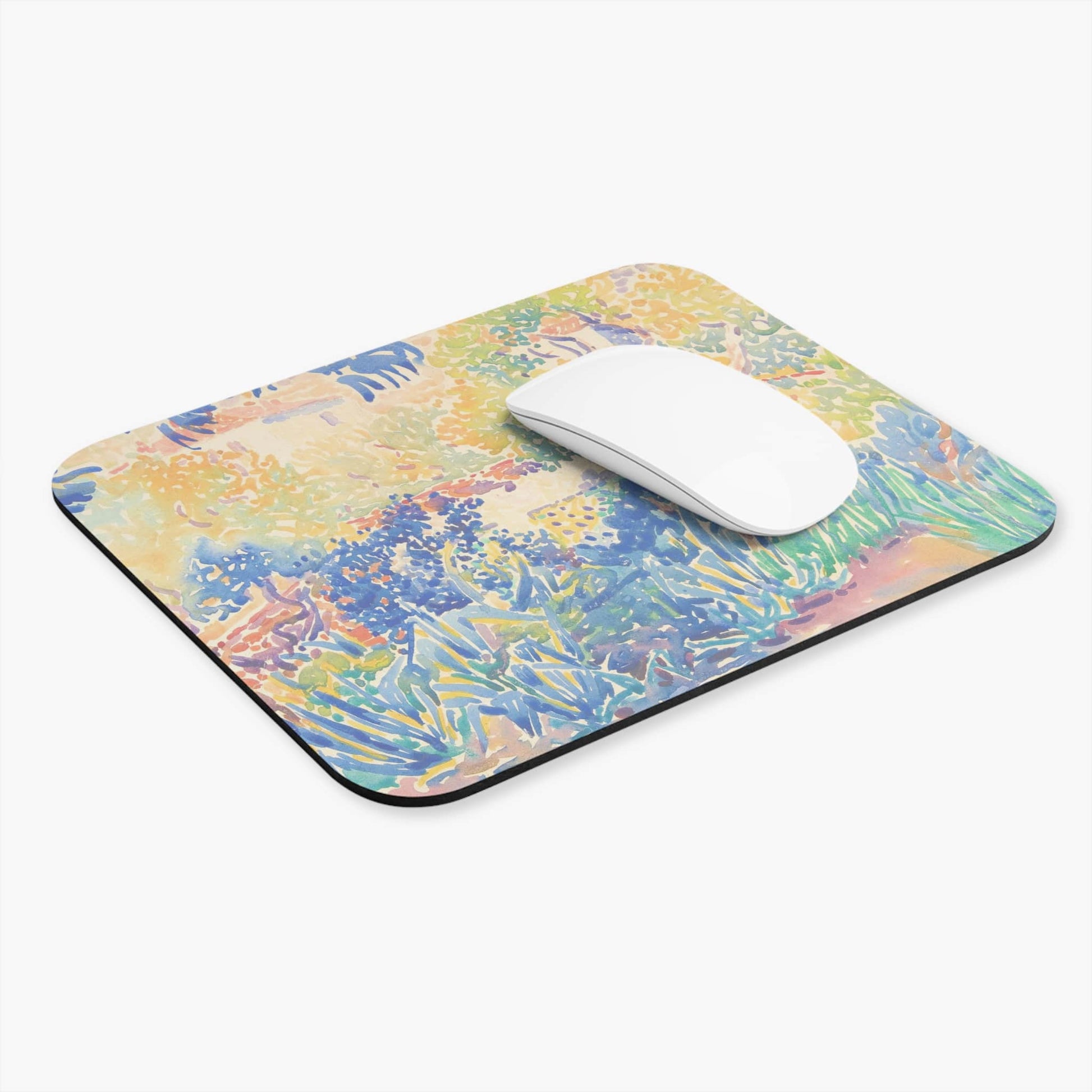 Colorful Nature Computer Desk Mouse Pad With White Mouse