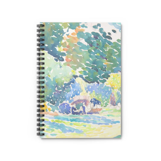 Colorful Nature Notebook with Watercolor cover, great for journaling and planning, highlighting vibrant watercolor nature scenes.