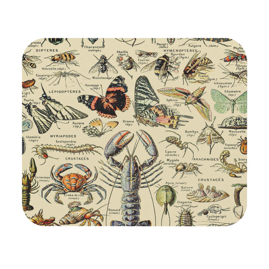 Cool Insects Mouse Pad showcasing a butterfly and bugs theme, perfect for desk and office decor.