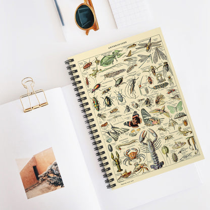 Cool Insect Spiral Notebook Displayed on Desk