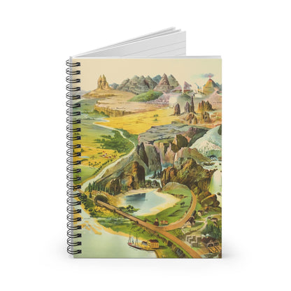 Cool Landscape Spiral Notebook Standing up on White Desk