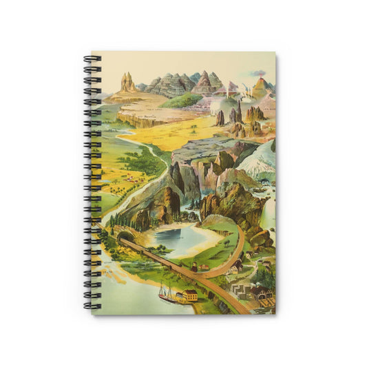 Cool Landscape Notebook with Geography Chart cover, ideal for journaling and planning, showcasing cool geography charts.
