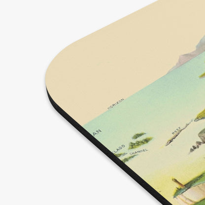 Cool Landscape Vintage Mouse Pad Design Close Up