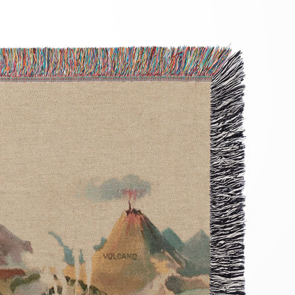 Cool Landscape Woven Blanket Close Up