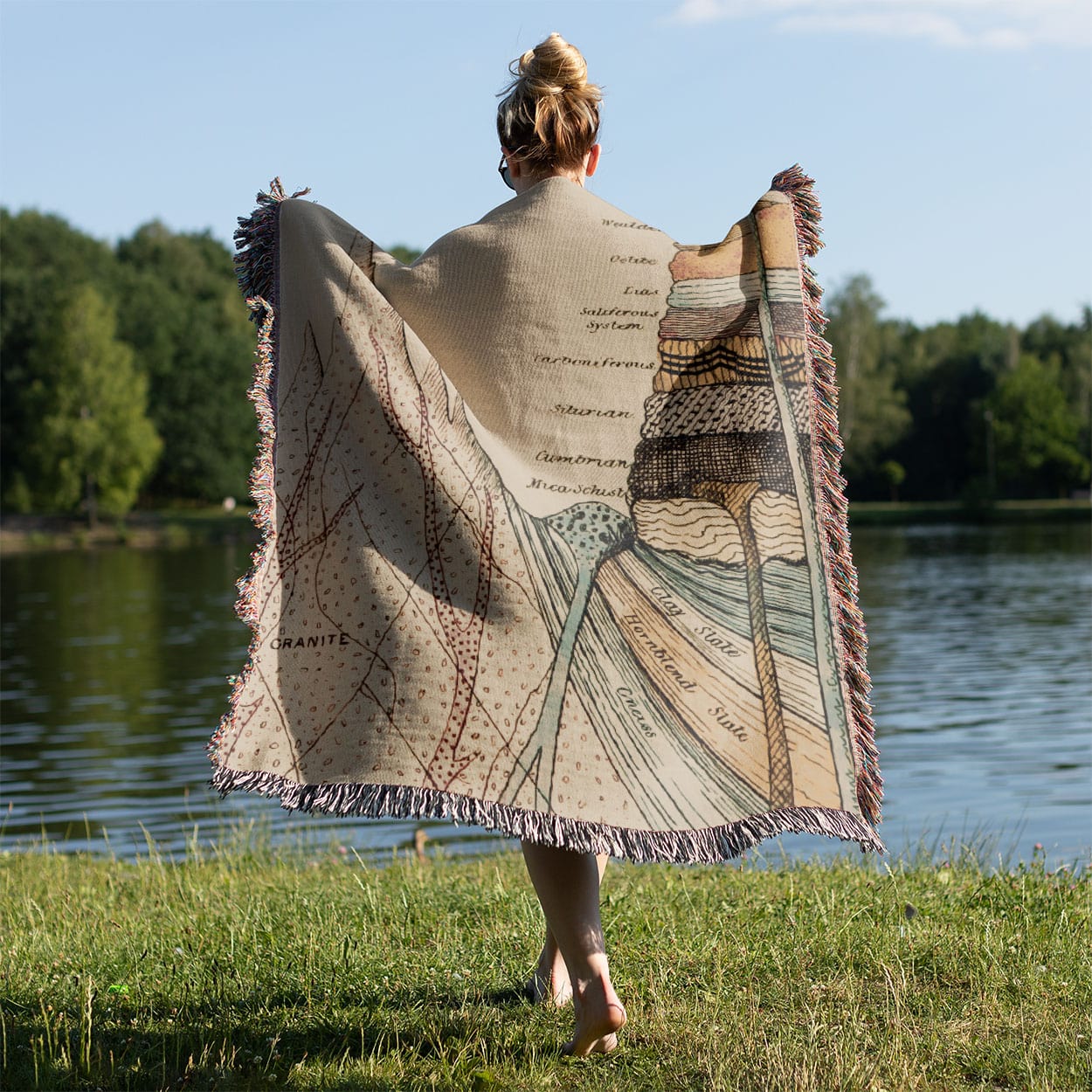 Cool Science Held on a Woman's Back Outside