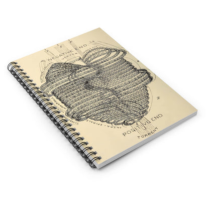 Cool Spiral Heart Spiral Notebook Laying Flat on White Surface