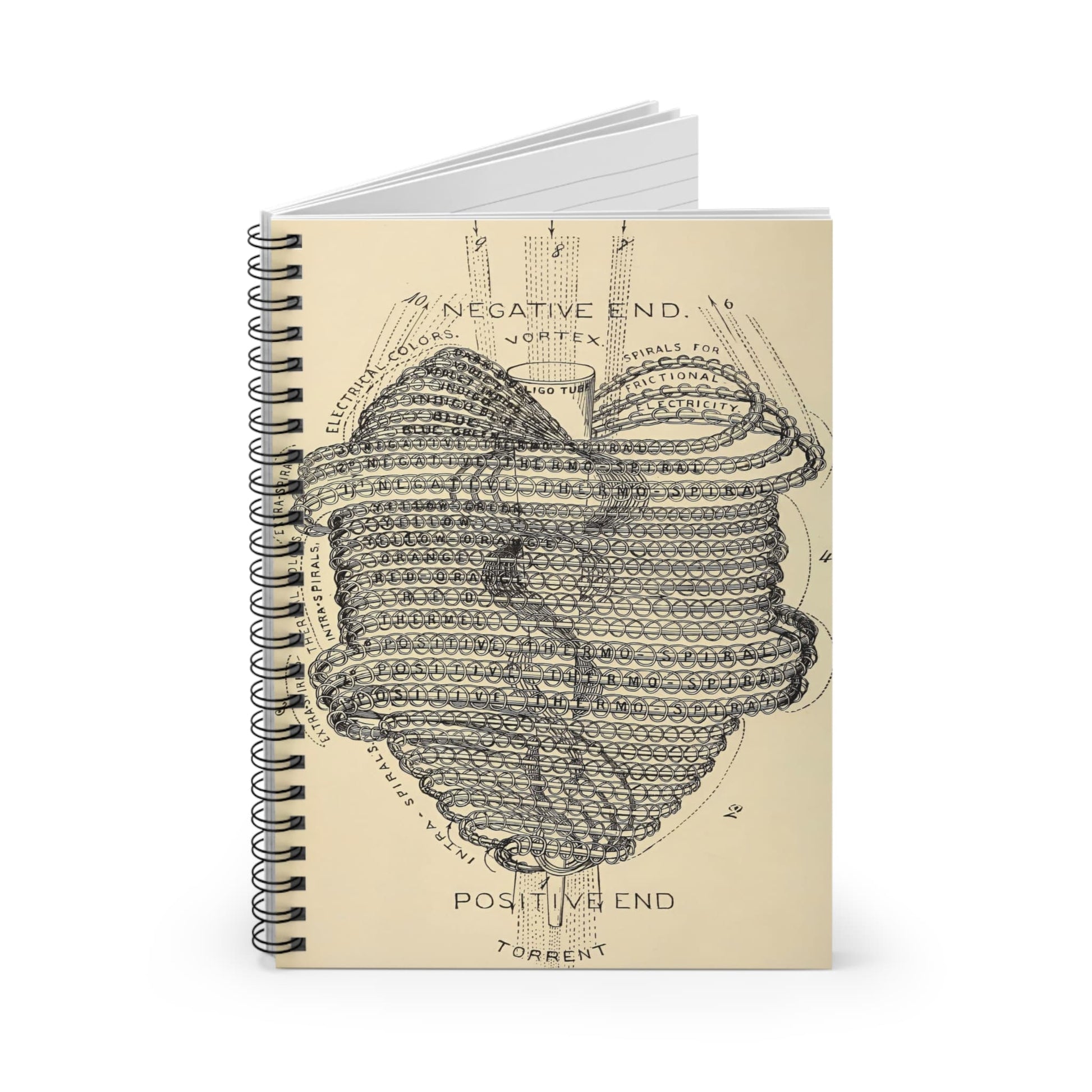 Cool Spiral Heart Spiral Notebook Standing up on White Desk