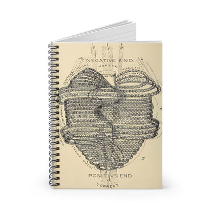 Cool Spiral Heart Spiral Notebook Standing up on White Desk