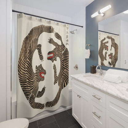 Cool Tiger Shower Curtain Best Bathroom Decorating Ideas for Japanese Decor