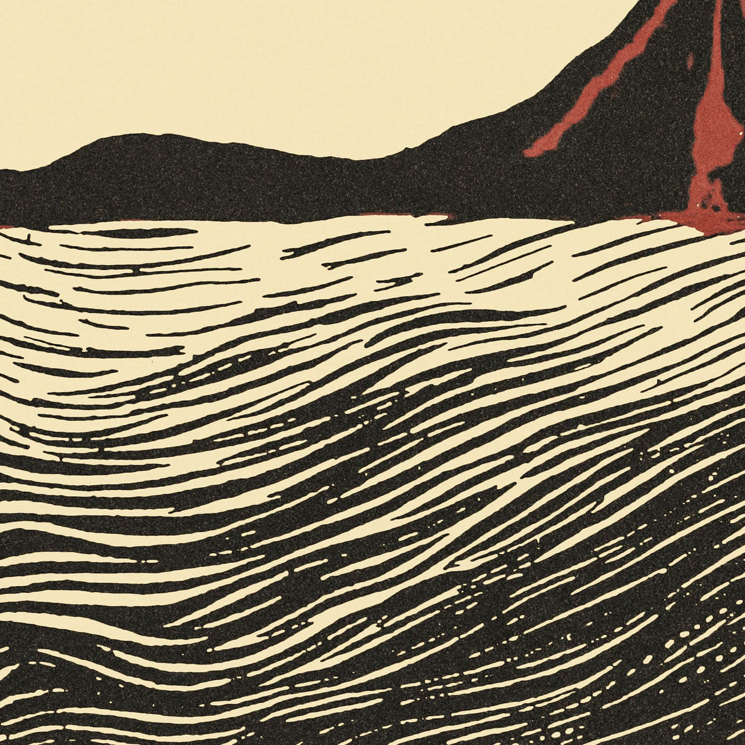 Cool Volcano Drawing Art Print Close Up Detail Shot