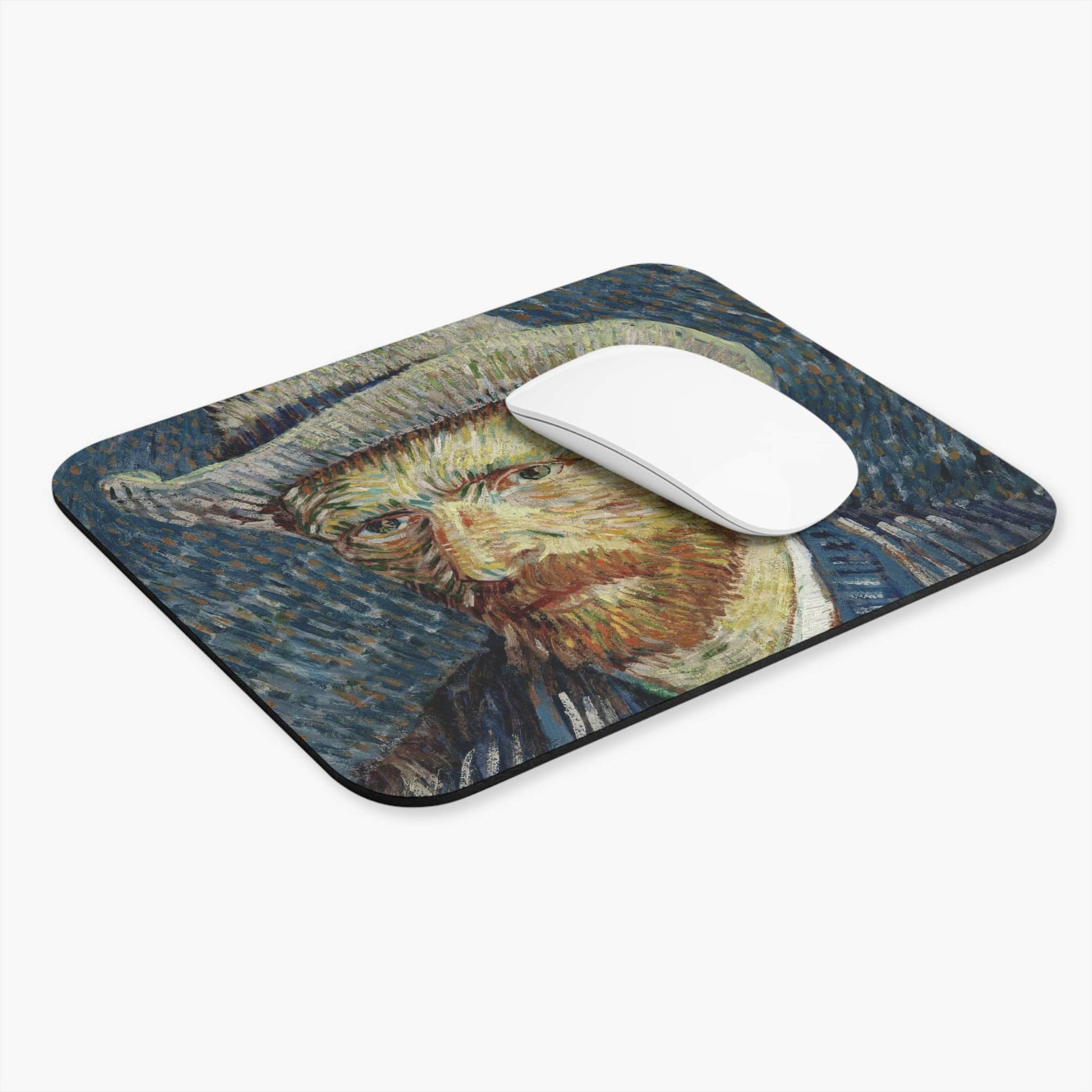Cool van Gogh Computer Desk Mouse Pad With White Mouse
