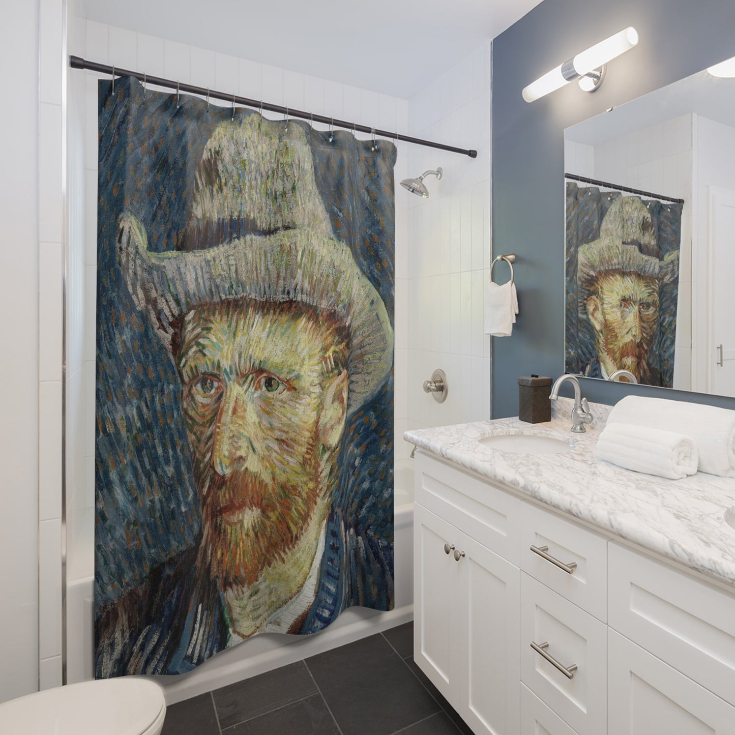 Cool van Gogh Shower Curtain Best Bathroom Decorating Ideas for Humor and Fun Decor